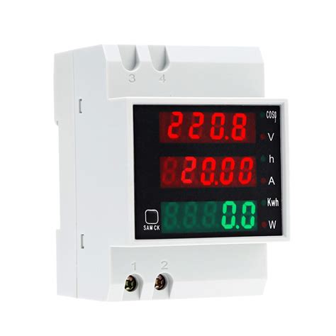 D Ac V A Din Rail Led Voltmeter Ammeter Active Power