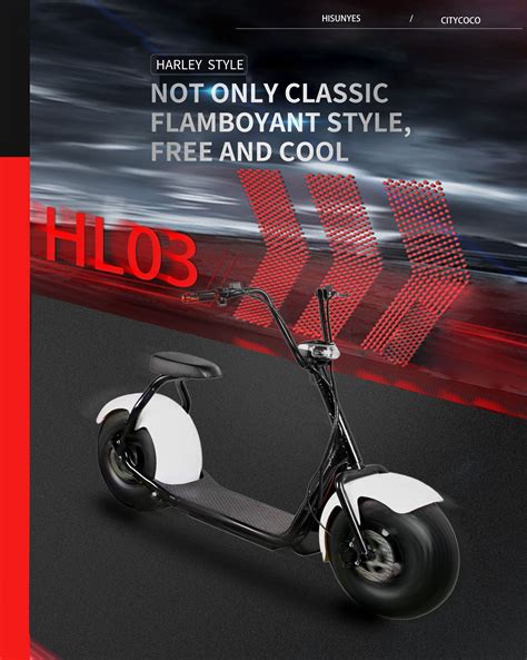 W Citycoco Hl Harleyment Electric Scoote Inch Iron Wide Wheels