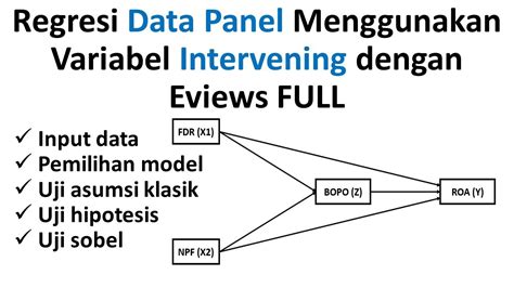 Regresi Data Panel Menggunakan Variabel Intervening Dengan Eviews Full Youtube