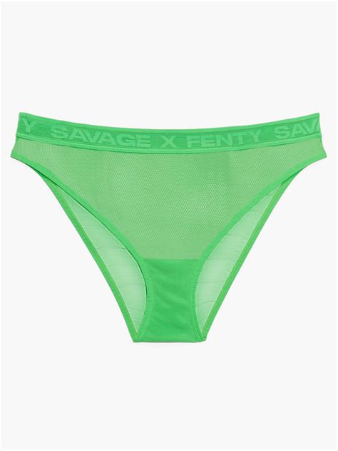 Nothin But Net High Leg Bikini In Green Savage X Fenty Uk United Kingdom