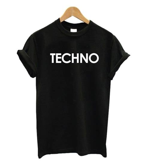 Techno Music Black T Shirt Teesealy Black Tshirt Techno Outfit Shirts