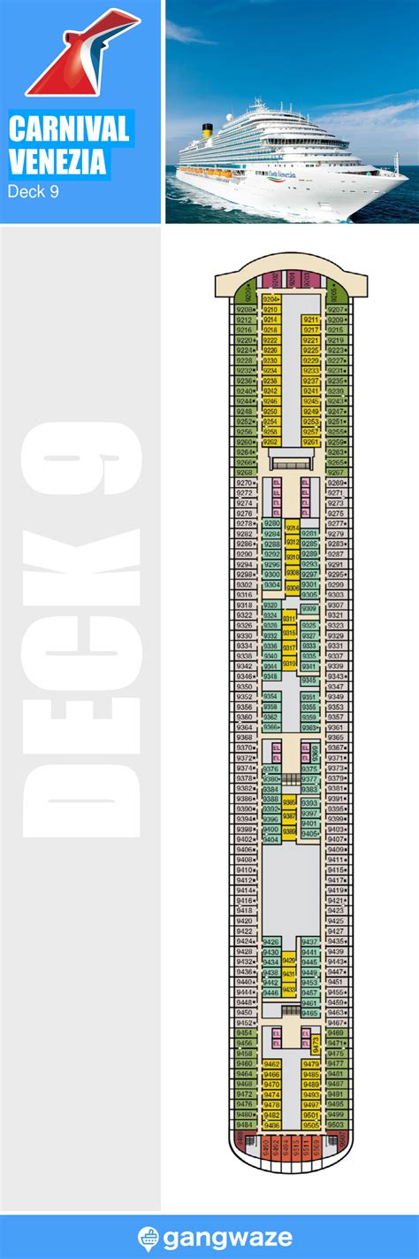 Carnival Venezia Deck Activities Deck Plan Layout