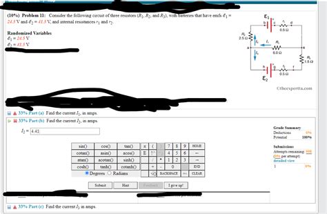 Solved (10%) Problem 11: Consider the following circuit of | Chegg.com 