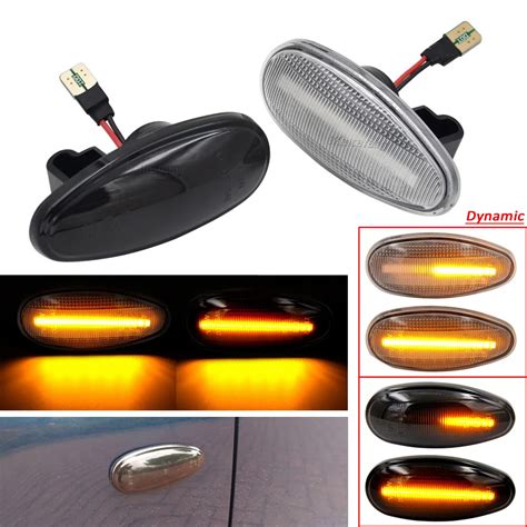 LED Dynamic Side Marker Lights Blinker Flowing Turn Signal Lamp For