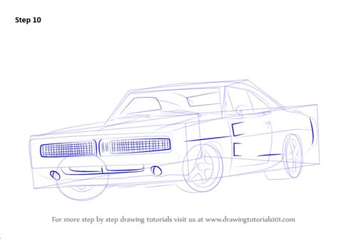 How To Draw A 1969 Dodge Charger Cars Step By Step