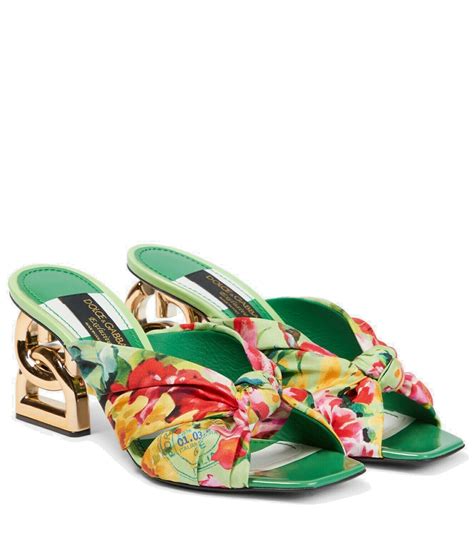 Dolce Gabbana Portofino Printed Mules Dolce Gabbana