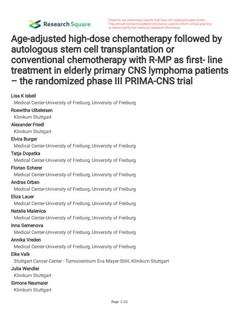 Pdf Age Adjusted High Dose Chemotherapy Followed By Autologous Stem Cell Transplantation Or