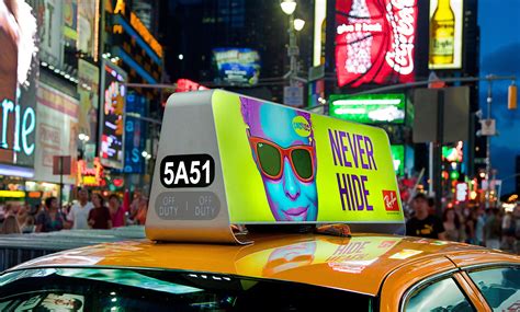 Bluemap Design Transports Taxi Top Advertising Into The 21st Century