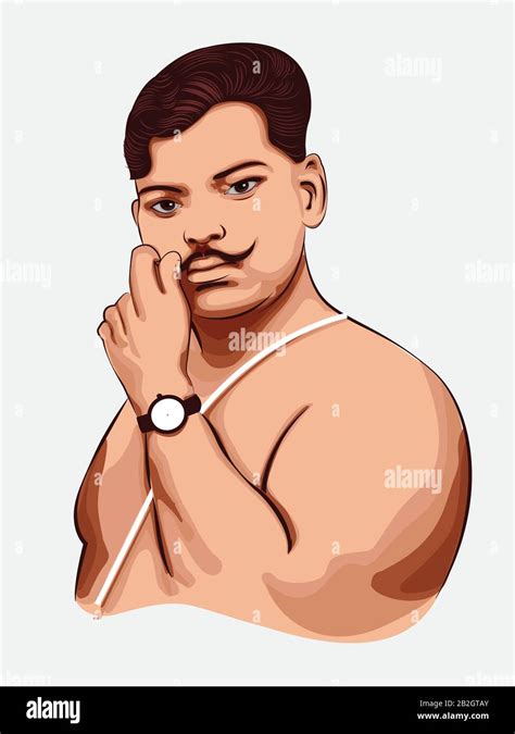 Chandra Shekhar Azad India Freedom Fighter Stock Vector Image Art