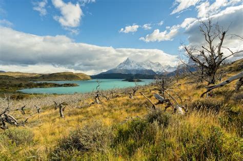 Lago del pehoé en el parque nacional torres del paine patagonia chile