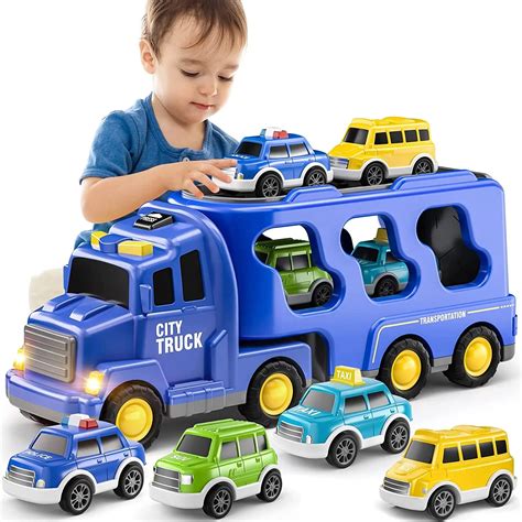 TEMI Truck Transport City Vehicles Toys Kids Toys Car for Boys Toddlers ...