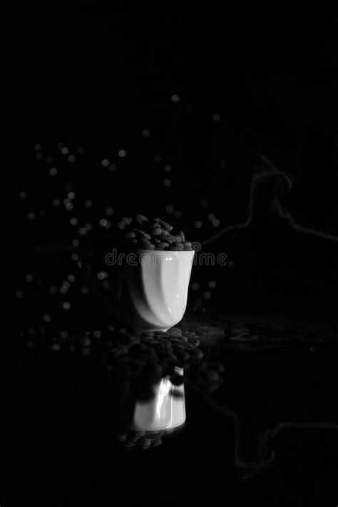 Black and White Coffee Photo Stock Photo - Image of photograph, monochrome: 262439814