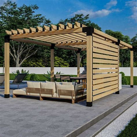 Free Standing Pergola Kit For X Wood Posts Any Size Etsy