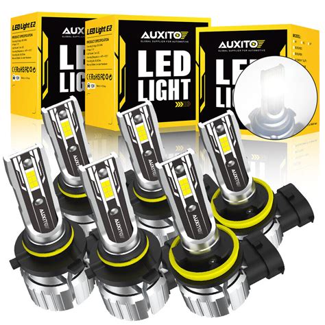 Auxito Combo H Led Headlight High Low Beam Fog Light White