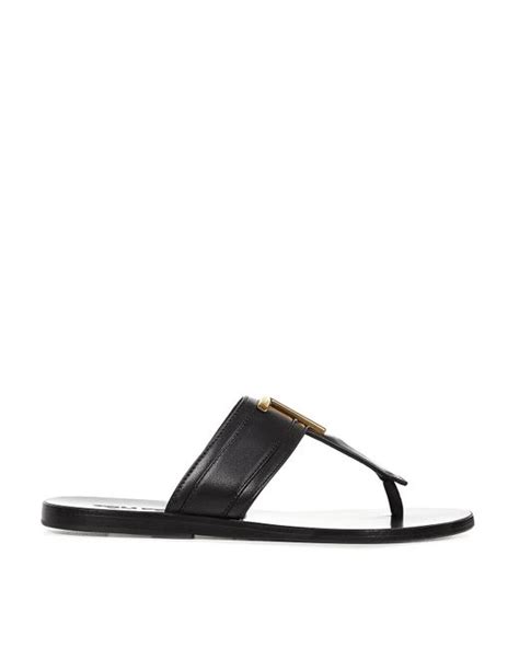 Tom Ford Flat Thong Sandals In Black Lyst