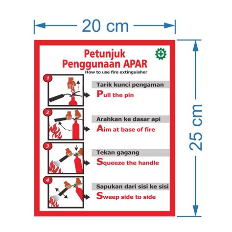 Jual Rambu Petunjuk Penggunaan APAR Akrilik 2mm Print Mirror Shopee