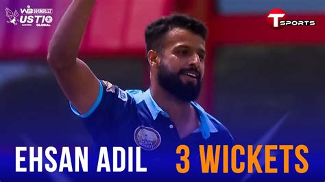 Ehsan Adils 3 Wickets Against New Jersey Tritons Ehsan Adil Us