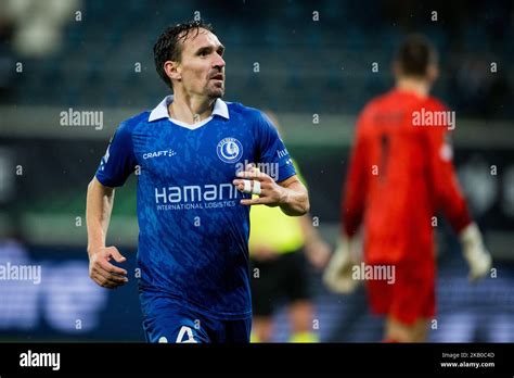 Gent Belgium Gent S Sven Kums Celebrates After Scoring