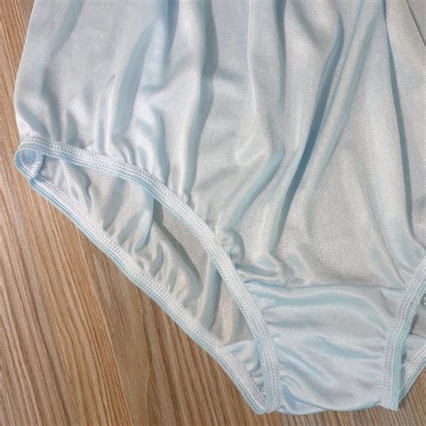 Silky Nylon Panty Slippery Sissy Double Gusset Brief Baby Blue Bikini Size Ebay Australia