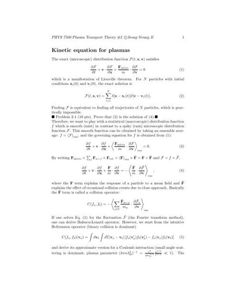 Landau Fokker Planck Kinetic Equation