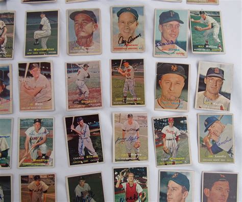 Lot Of Signed Topps Baseball Cards Gene Woodling Joe Demaestri