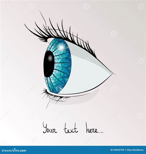 Het Menselijke Oog In Profiel Vector Illustratie Illustration Of