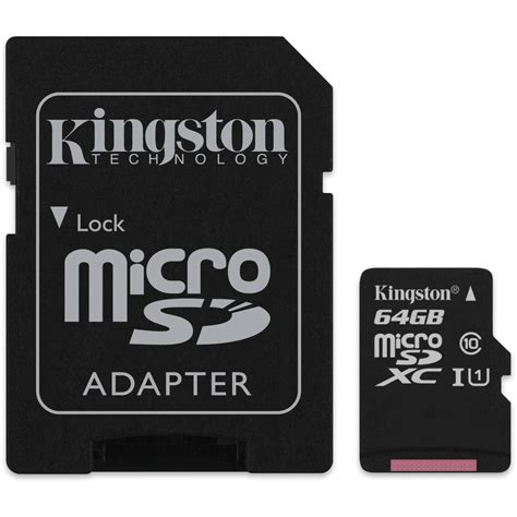 Kingston 64GB MicroSDXC Memory Card Class 10 With SD SDCX10 64GB