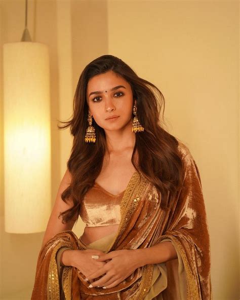 Alia Bhatt Drops Her Regal Look In Golden Nude Sabyasachi Lehenga Fans Love It