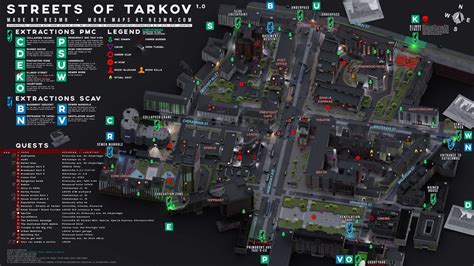 Tarkov Streets of Tarkov Guide 2023 Exits Loot Schlüssel