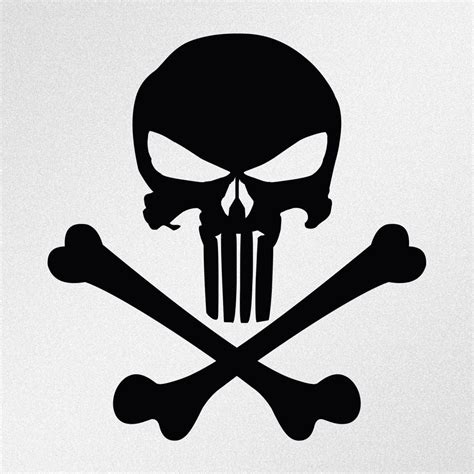 Punisher Skull Crossbones Car Body Window Bumper Vinyl Decal Sticker