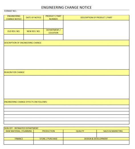 Engineering Change Notice