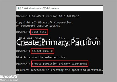 Create Primary Partition For Windows 1110 Diskpart Create Partition