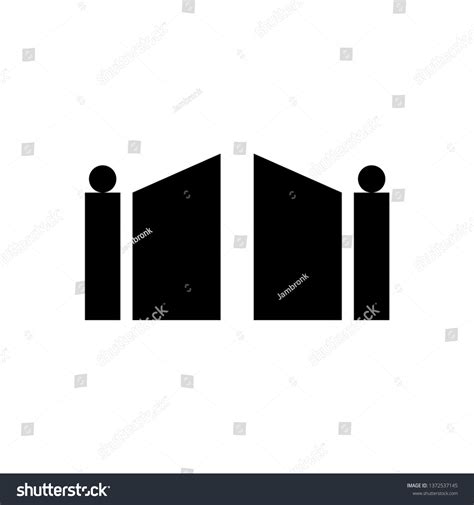 Gate Icon Symbol Your Web Site Stock Vector (Royalty Free) 1372537145 ...