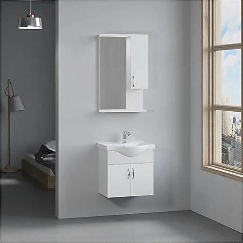 DENKO Akyazı 55 Cm Mdf Beyaz Banyo Dolabı Takımı 925181