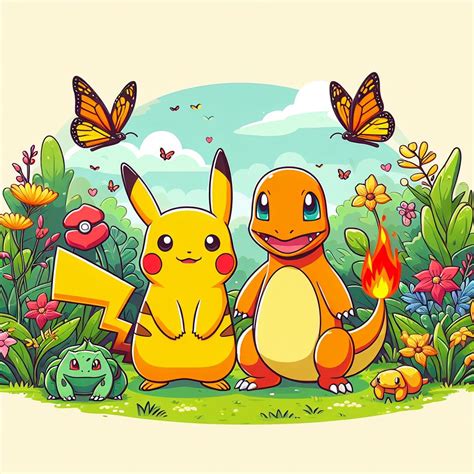 Pikachu and Charmander by stitchfan08steven on DeviantArt