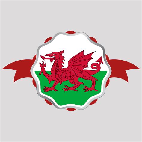 Creative Wales Flag Sticker Emblem 39932428 Vector Art at Vecteezy