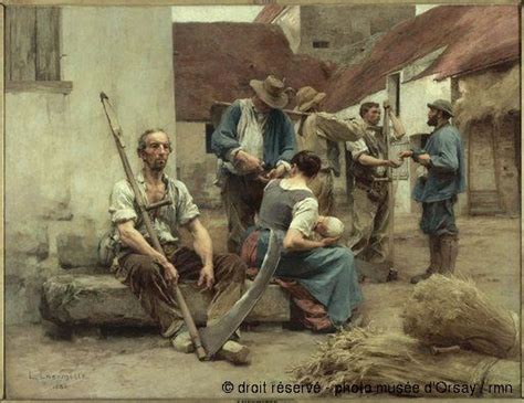 Léon Lhermitte La paye des moissonneurs en 1882 huile sur toile H 2 15