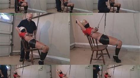 Hunters Lair Bondage Busty Blond Milf Hangs By Her Nipples In A Brutal Breast Bound Hogtie Mp