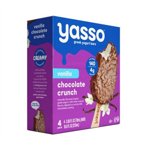 Yasso Vanilla Chocolate Crunch Frozen Greek Yogurt Bars 4 Ct Smith’s Food And Drug