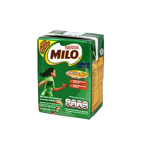 Jual Susu UHT Milo Active Go MINI Pack Netto 110 Ml Shopee Indonesia