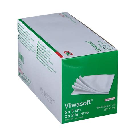 Vliwasoft Vliesstoffkompresse 5 Cm X 5 Cm 4lagig Steril 150 St Shop