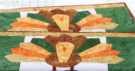 Sewing Tutorial - Quilted Turkey Placemats For Thanksgiving