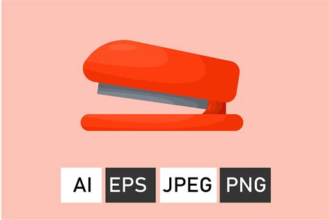 Red Stapler Graphic By Adiwarna Studio · Creative Fabrica