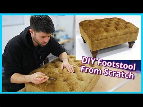 HOW TO MAKE A DIAMOND TUFTED FOOTSTOOL DIY FOOTSTOOL FROM SCRATCH