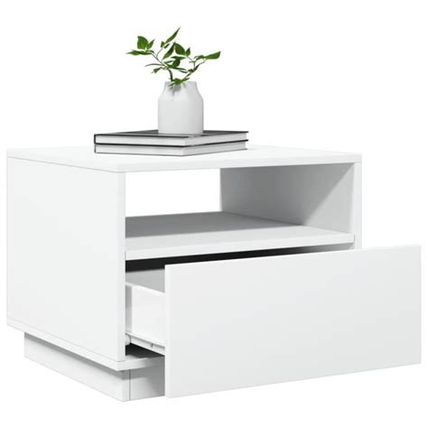 Omabeta Table Basse Avec Lumi Res Led Blanc X X Cm Per