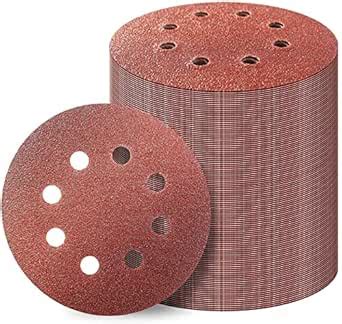 5 Inches Round Sanding Disc 8 Holes Hook And Loop Sand Paper In Bulk