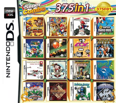 Buy 375 In 1 MULTI CART Combo Games Cartridge Card Cart For Nintendo DS