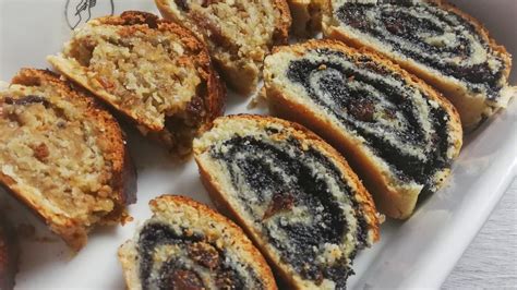 Hungarian BEIGLI Poppy Seed Or Walnut Sweet Roll Easy Baking Idea