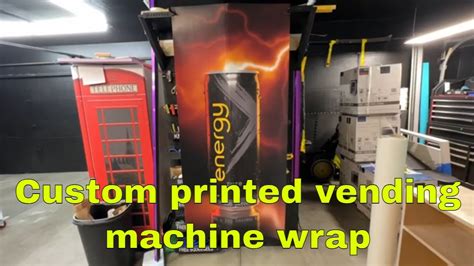 Custom Vinyl Print Made For The Front Vending Machine From RM Wraps