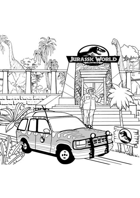 Coloriage De Jurassic World Officiel Avec T Te Modeler